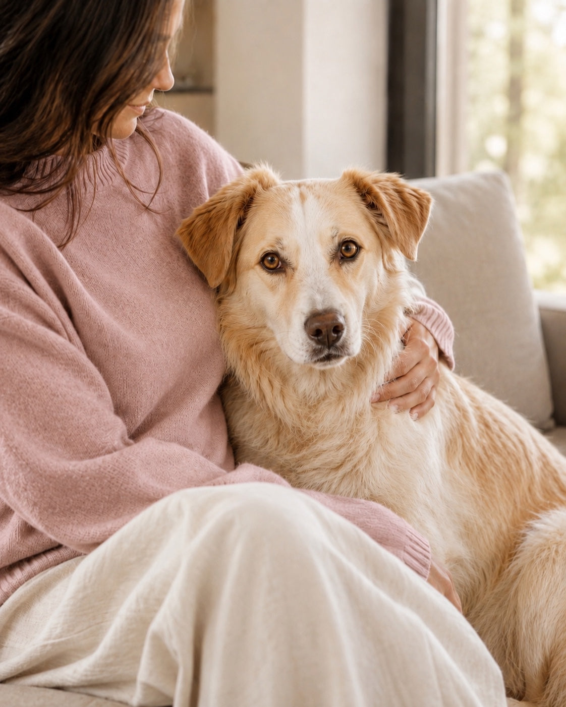 A shared moment with a beloved pet