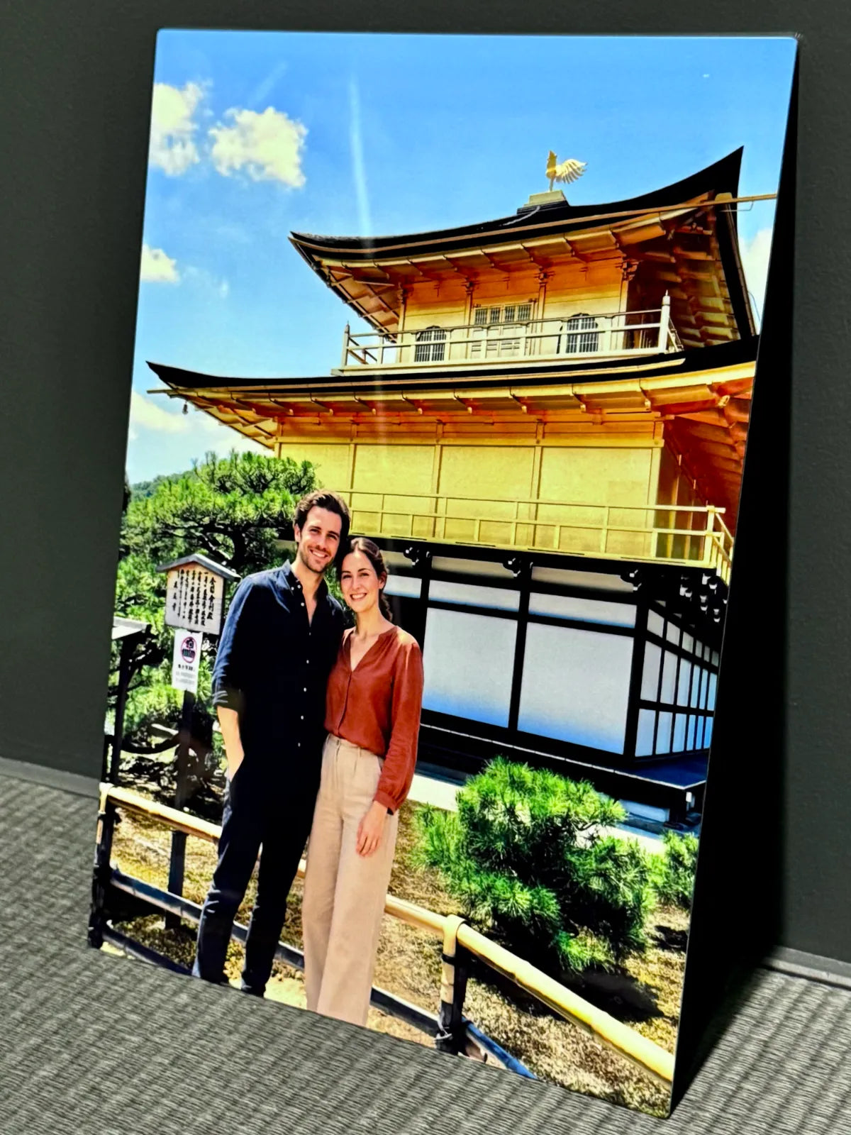 メタルアートになった京都の写真