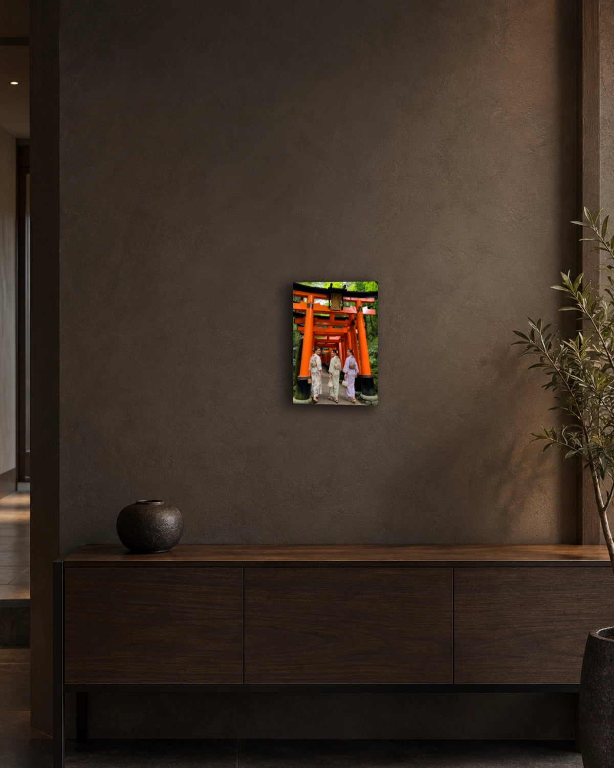 Fushimi Inari metal art displayed at home