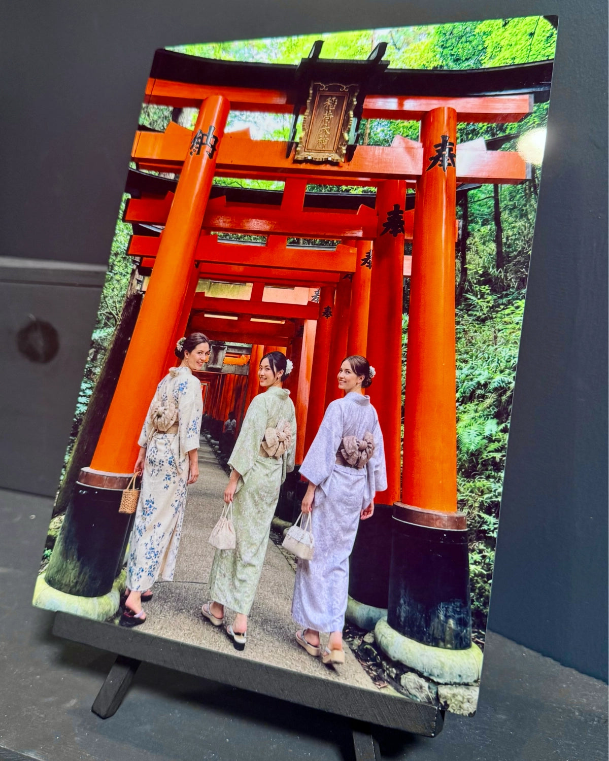 Fushimi Inari travel photo finished as metal art